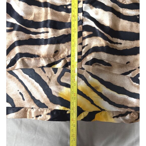 Madison Paige Metallic Animal Print Button-Up Shirt M - Picture 7 of 7